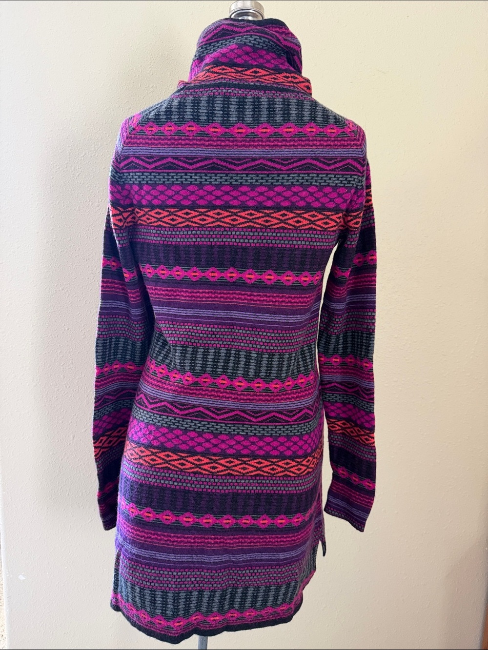Krimson Klover Striped tunic Sweater in Purple, Pink and Orange - Picture 3 of 5